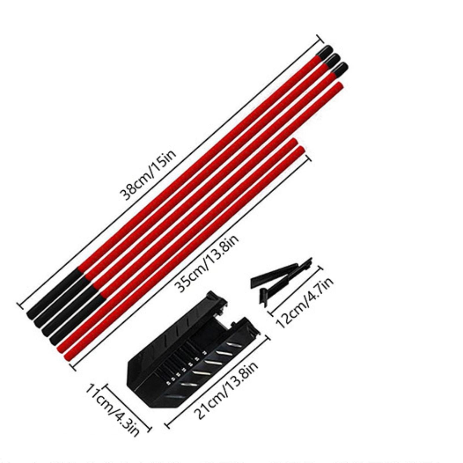 Golf Equipment Guide - อุปกรณ์ฝึกซ้อมกอล์ฟ แท่งปรับแนวสวิงพร้อมที่ยึด ปรับระดับได้สำหรับฝึกทักษะทั้งในร่มและกลางแจ้ง