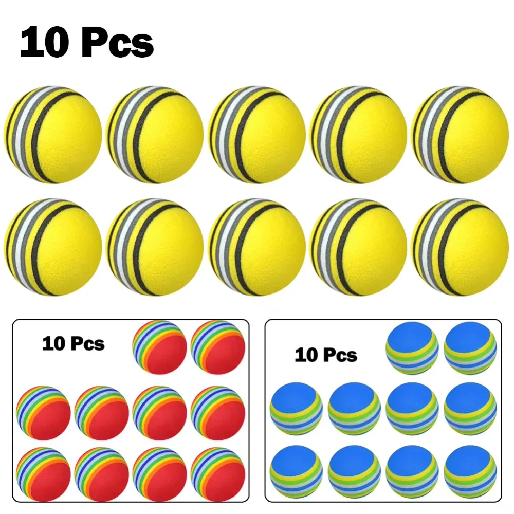 Golf Equipment Indoor - 10 ชิ้น 35 มม. ลูกบอลโฟมฝึกซ้อมกอล์ฟ -
