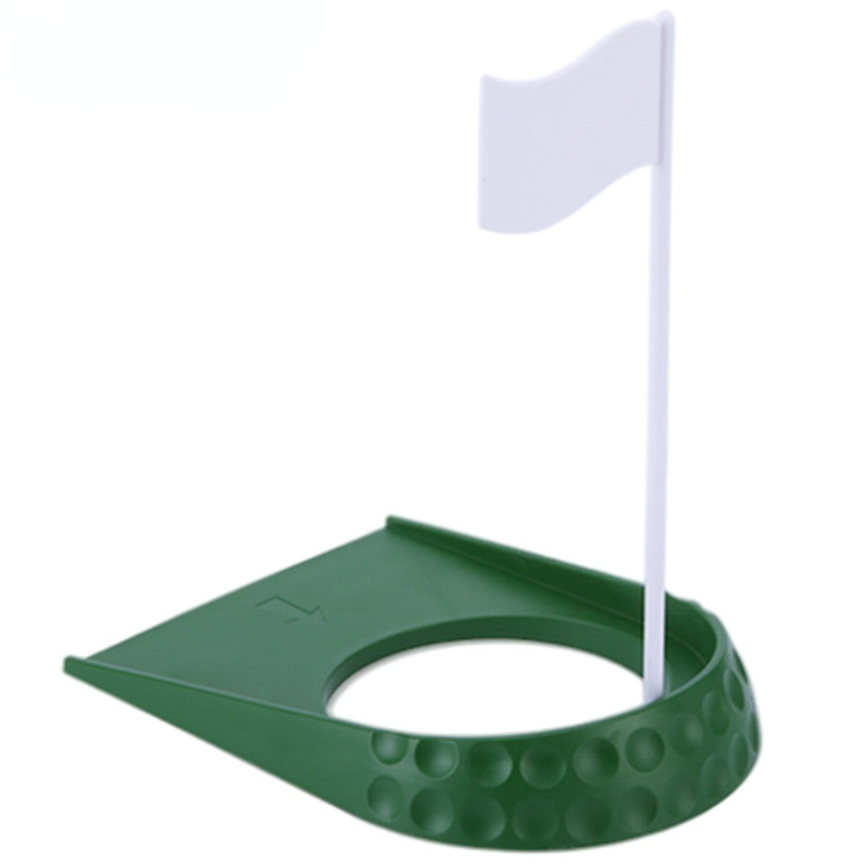 Golf Equipment Indoor - ถ้วยกอล์ฟพร้อมธง ABS แบบพกพา อุปกรณ์ฝึกซ้อมพัตต์กอล์ฟในร่ม สนามหญ้าฝึกซ้อมพัตต์ ใช้ได้ทั้งในบ้านและนอกบ้าน