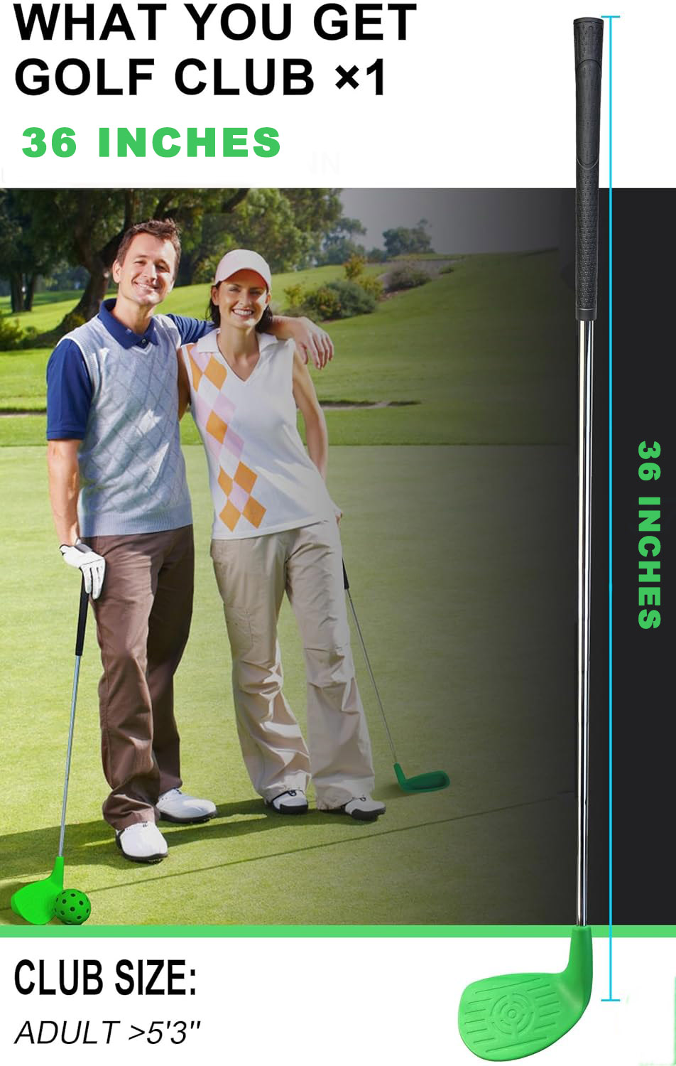 ไม้กอล์ฟสนามหลังบ้าน หัวพลาสติ - Golf Equipment For Kids บทวิจารณ์และราคา