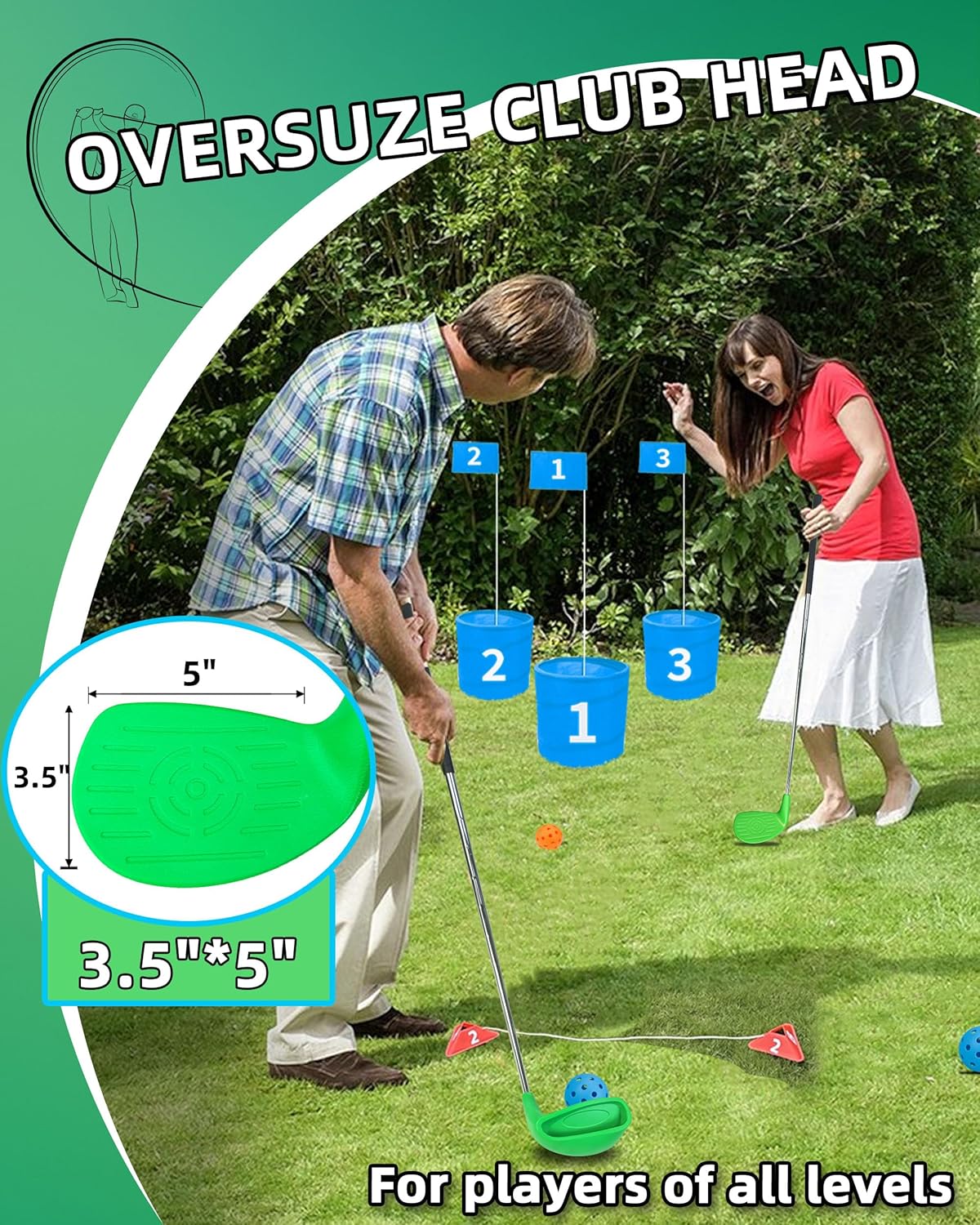 ไม้กอล์ฟสนามหลังบ้าน หัวพลาสติ - Golf Equipment For Kids บทวิจารณ์และราคา